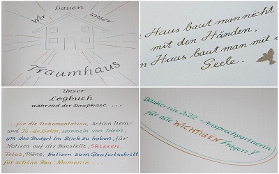 Bautagebuch der Kalligrafie Werkstatt - Individuelles Notizbuch
