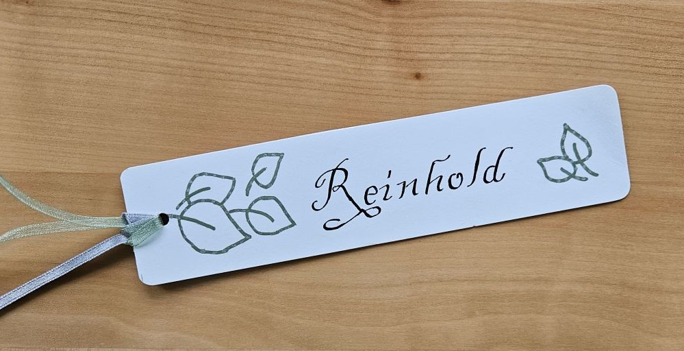 Lesezeichen Reinhold Kalligrafie Werkstatt Sauerlach